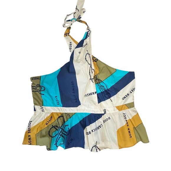 J. Crew Halter top Sail Away Ratti print NWT Size 3X Plus - Picture 3 of 6